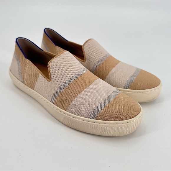 Rothy’s Birch Stripe Sneakers Size 8.5 - Picture 1 of 6